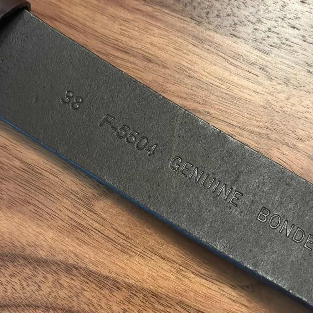 Rare Fender Dark Brown Leather Belt with Removable Buckle -38